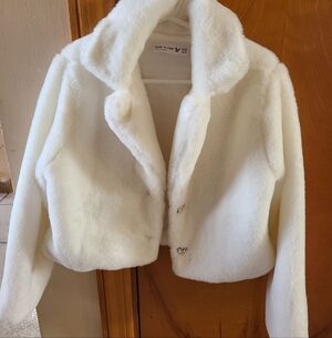 Knitworks Cream Faux Fur Jacket